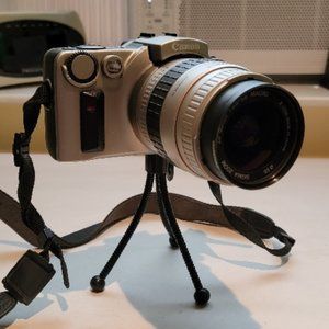 Canon EOS IX Camera With Aspherical Lens Case and tripod